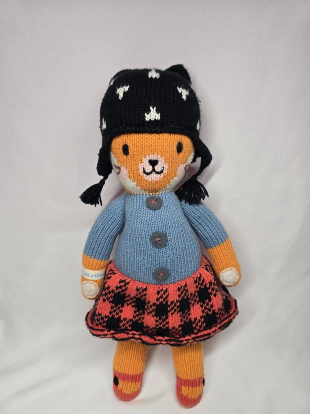 Cuddle & Kind - Sadie the Fox - Handmade Knitted Plush from Peru - 13"